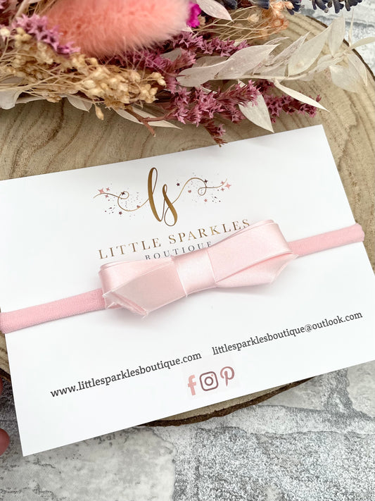 Baby Pink Satin Bow