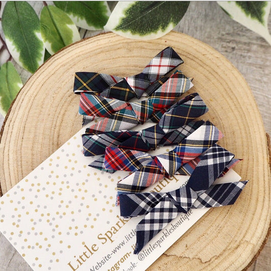 Tartan Bias Bow (pick colour)