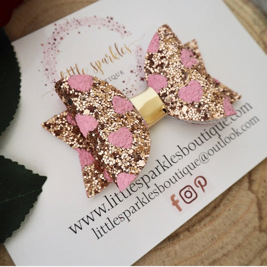 Gold And Pink Hearts