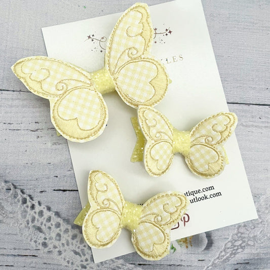 Lemon Gingham Butterfly’s