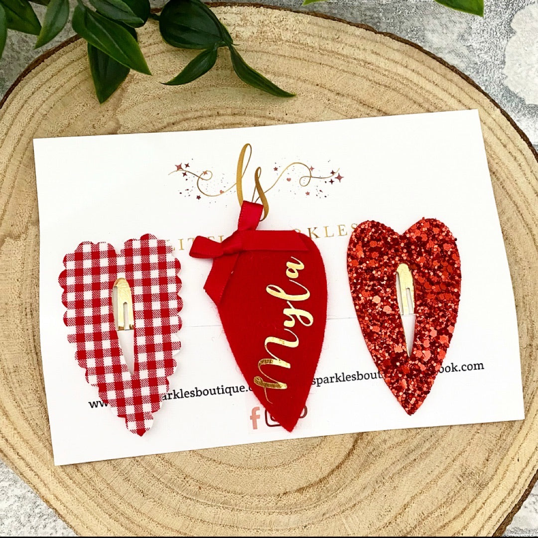 Personalised School Snap Clips (Various Colours)