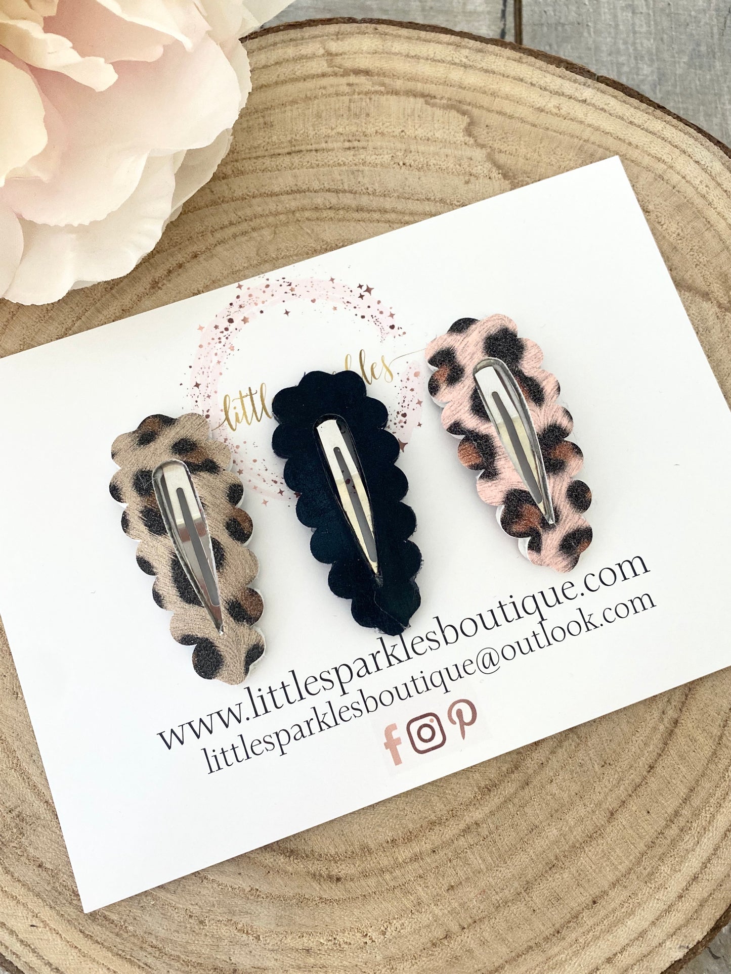 Leopard Snap Clip Set