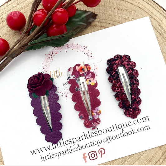 Plum Floral Set