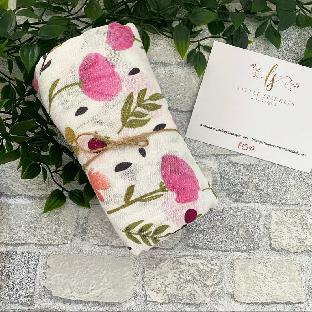 Floral Muslin Swaddle