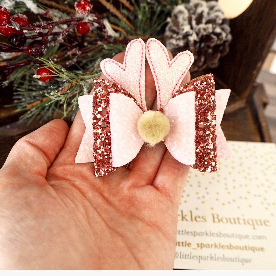 Pink And Rose Gold Raindeer Ears