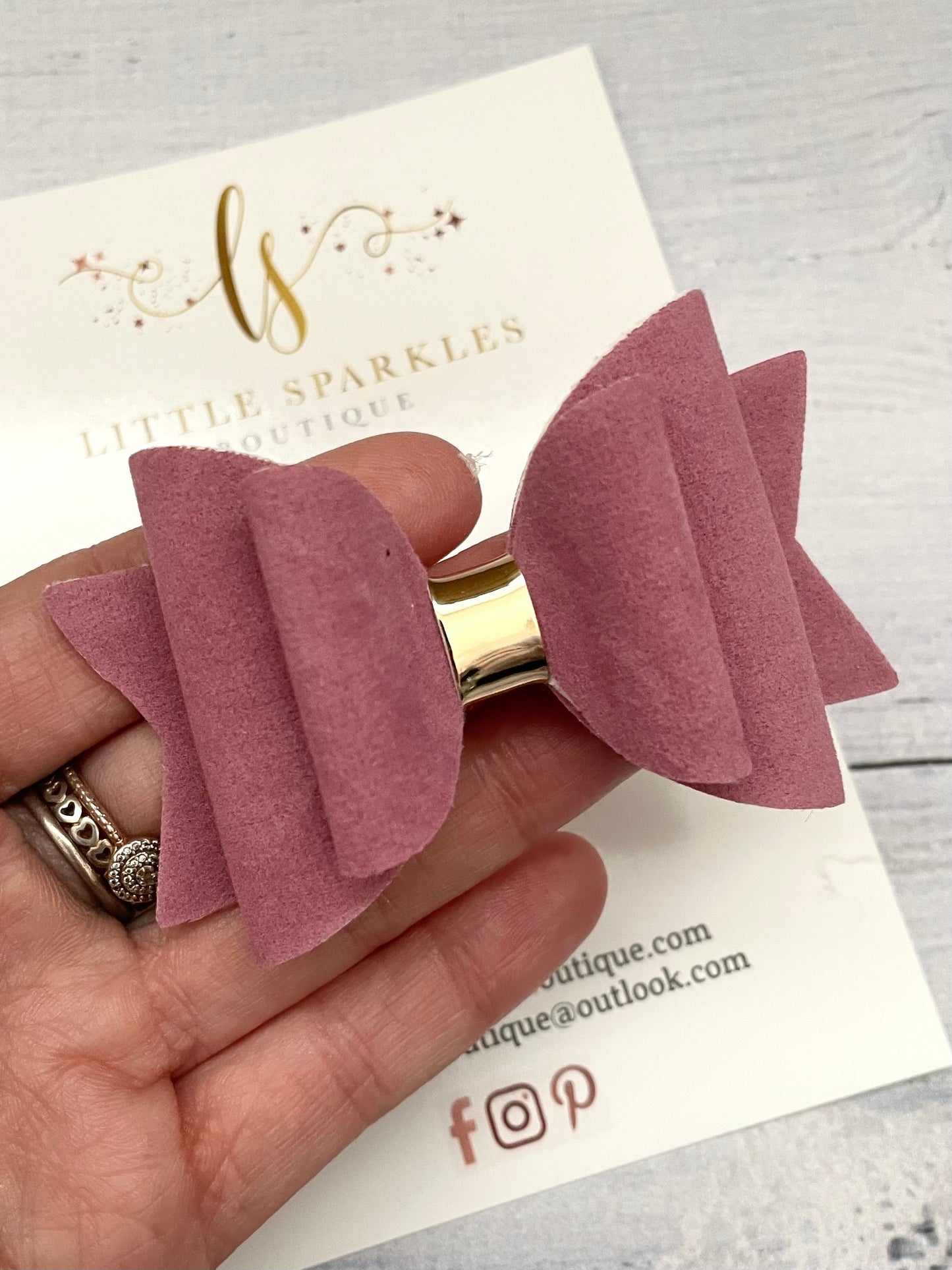 Dusky Suede Bow