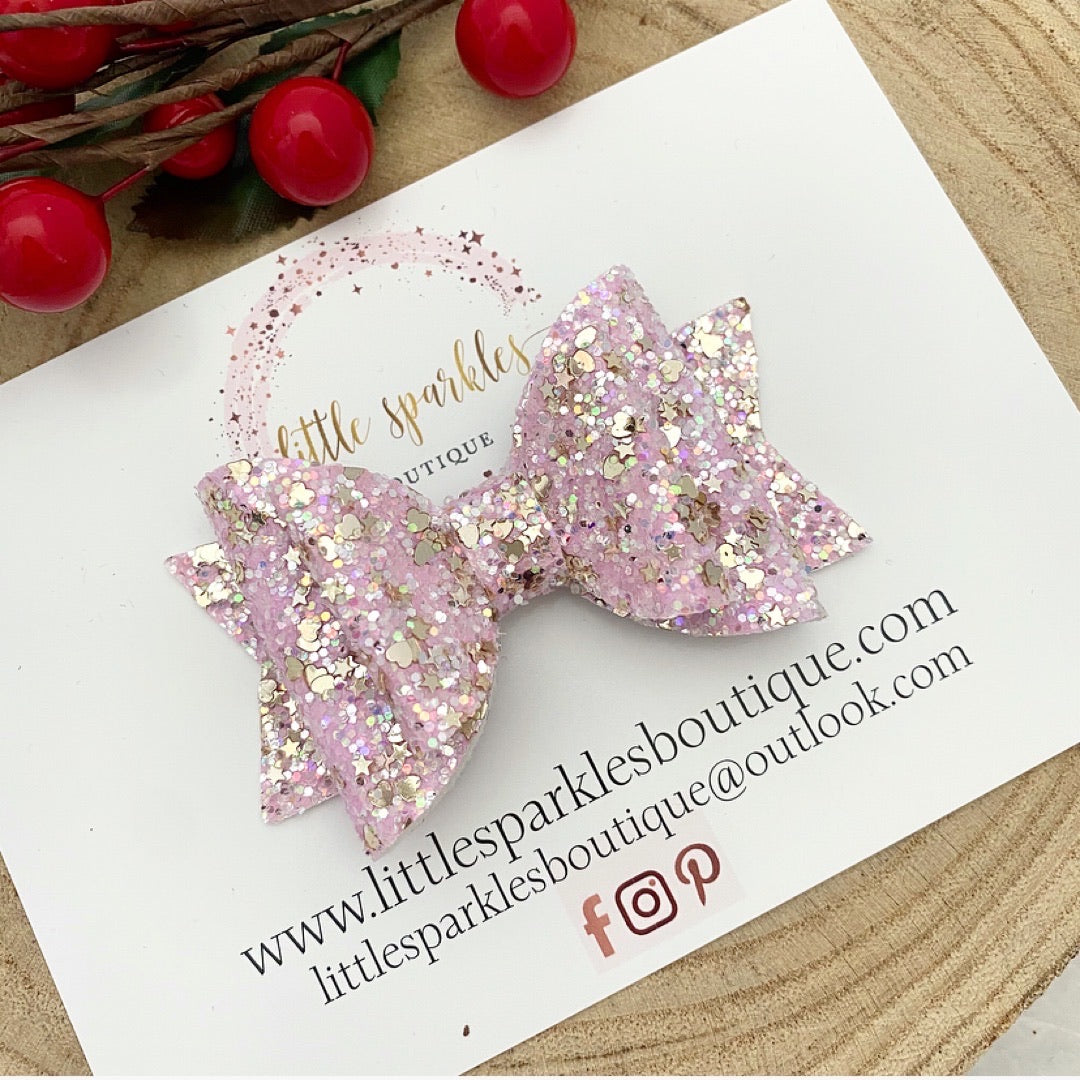 Baby Pink And Gold Glitz