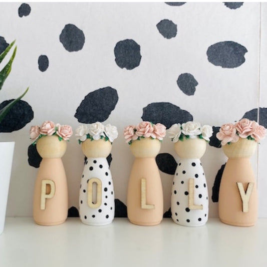 Personalised Spotty Dolls Pegs