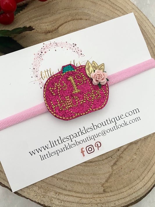 First Halloween Feltie Pink