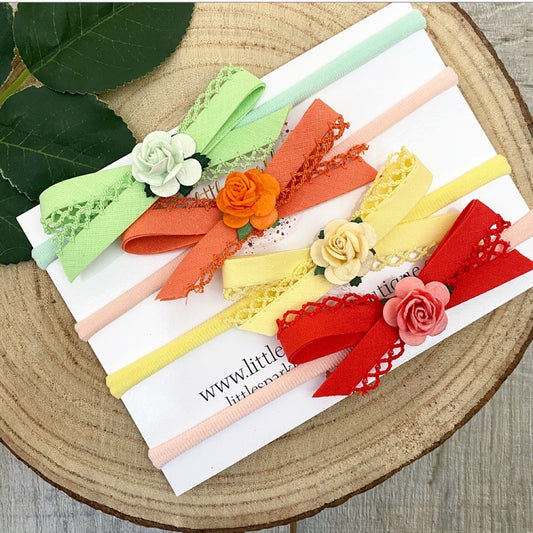 Spring Frill Edge Bows (Individual Or Set)
