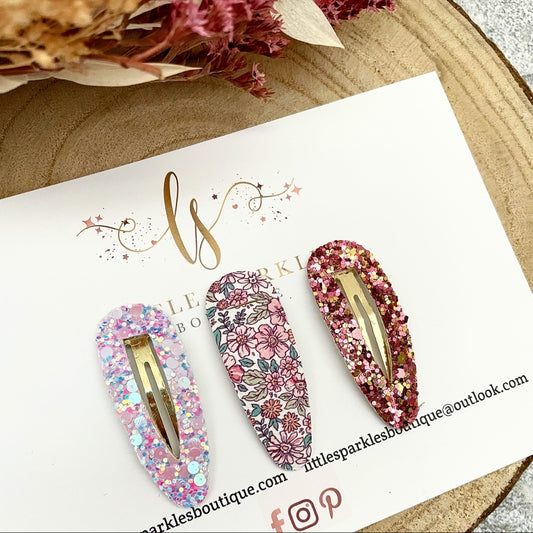 Floral Autumn Snap Clip Set