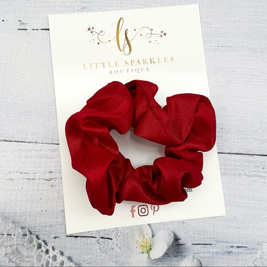 Red Satin Scrunchie