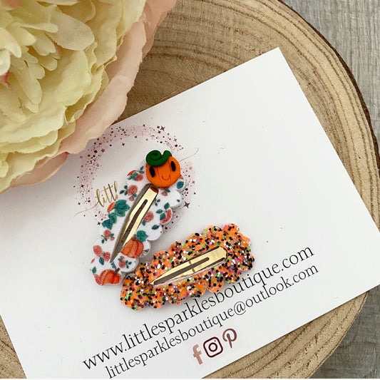 Pumpkin Snap Clip Set