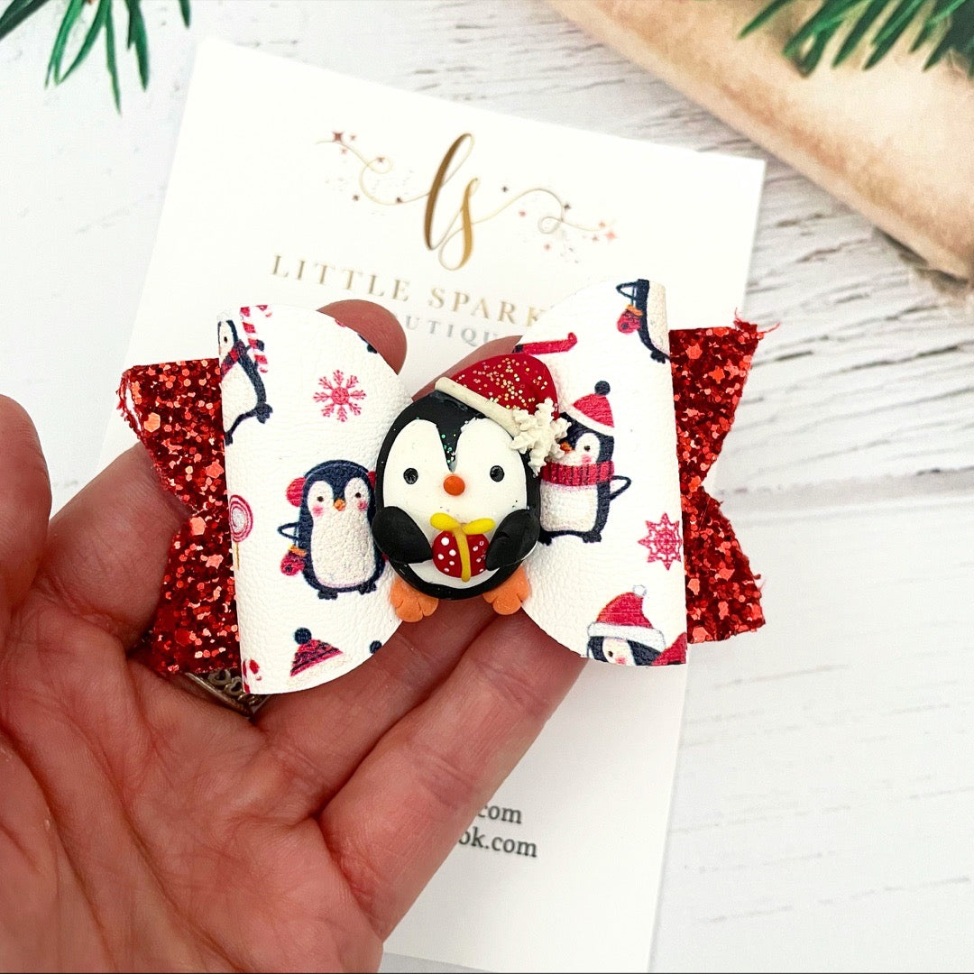 Limited Edition Red Penguin Bow