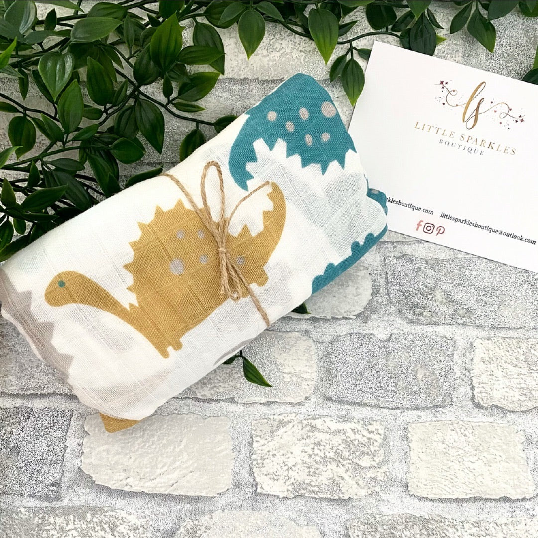 Dino Muslin Swaddle