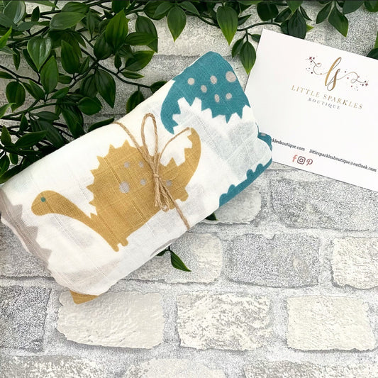 Dino Muslin Swaddle