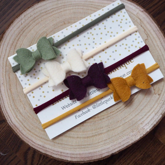 Diddy Autumn Felt Bows
