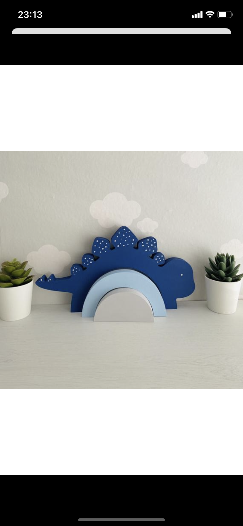 Boys stacking dinosaur decor personalised custom