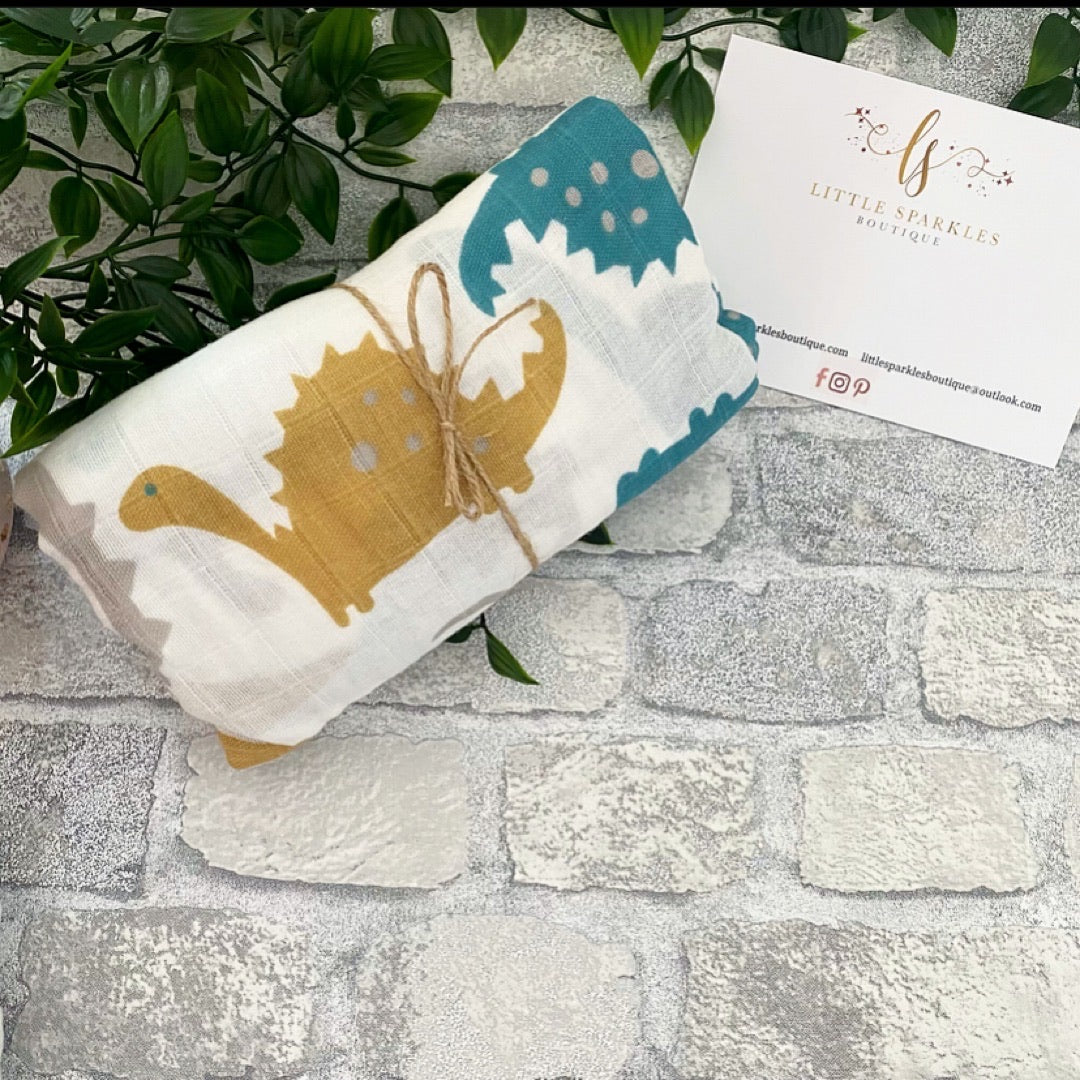 Dino Muslin Swaddle