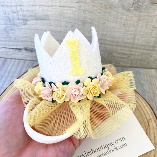 Lemon And Pink Mist Birthday crown