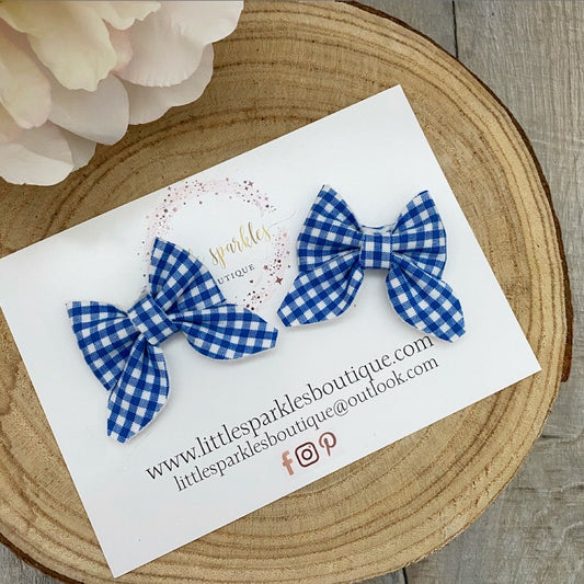 Royal Blue Gingham Piggies