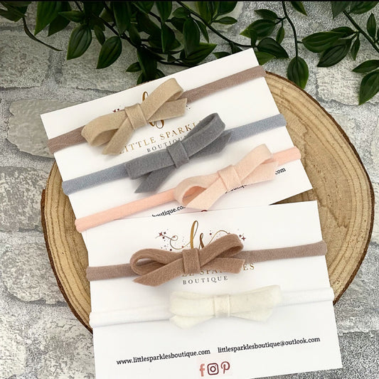 Neutral/Rustic Tie Bows