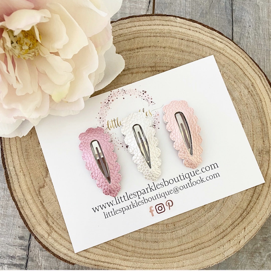 Faux Leather Snap Clip
