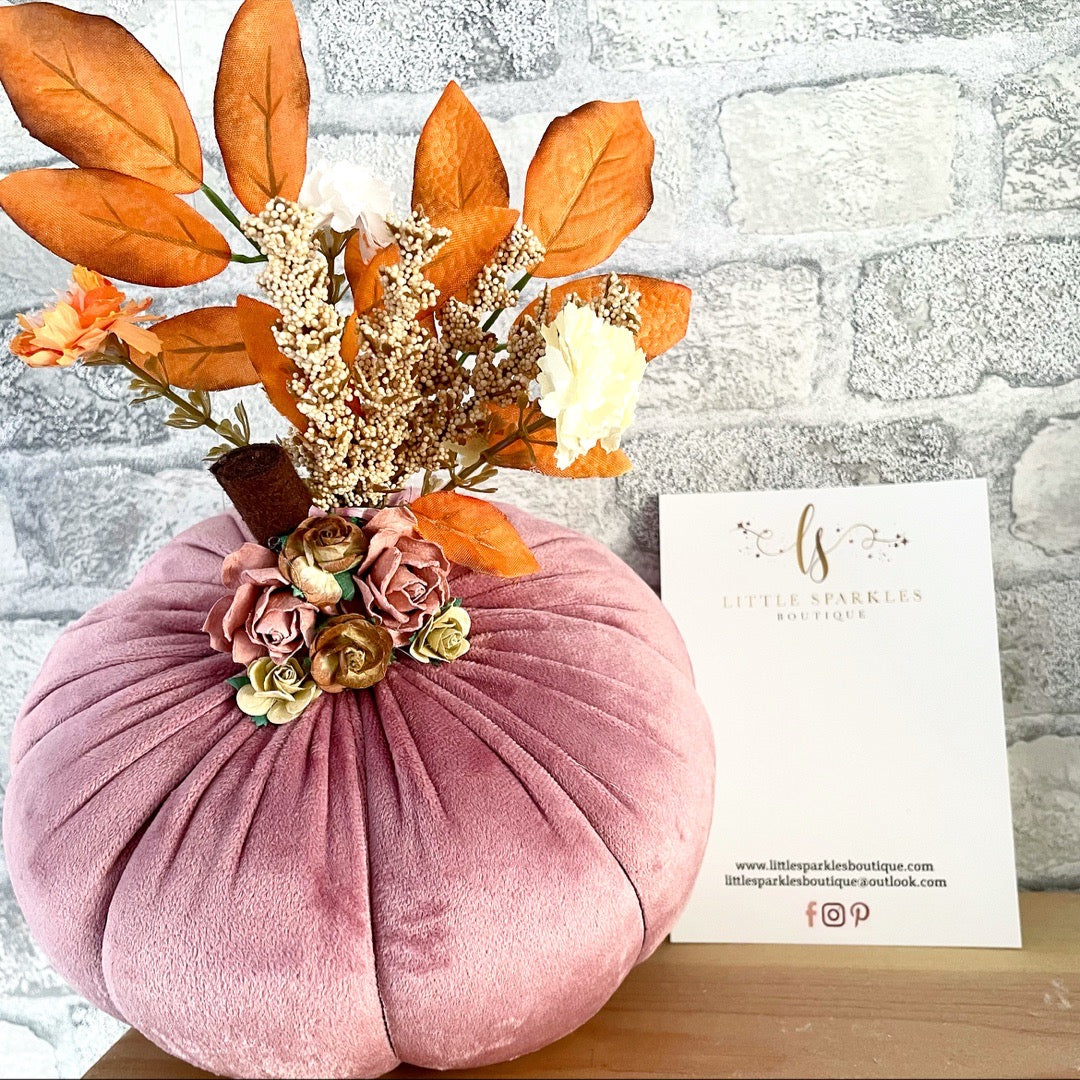 Pink Velvet Pumpkin