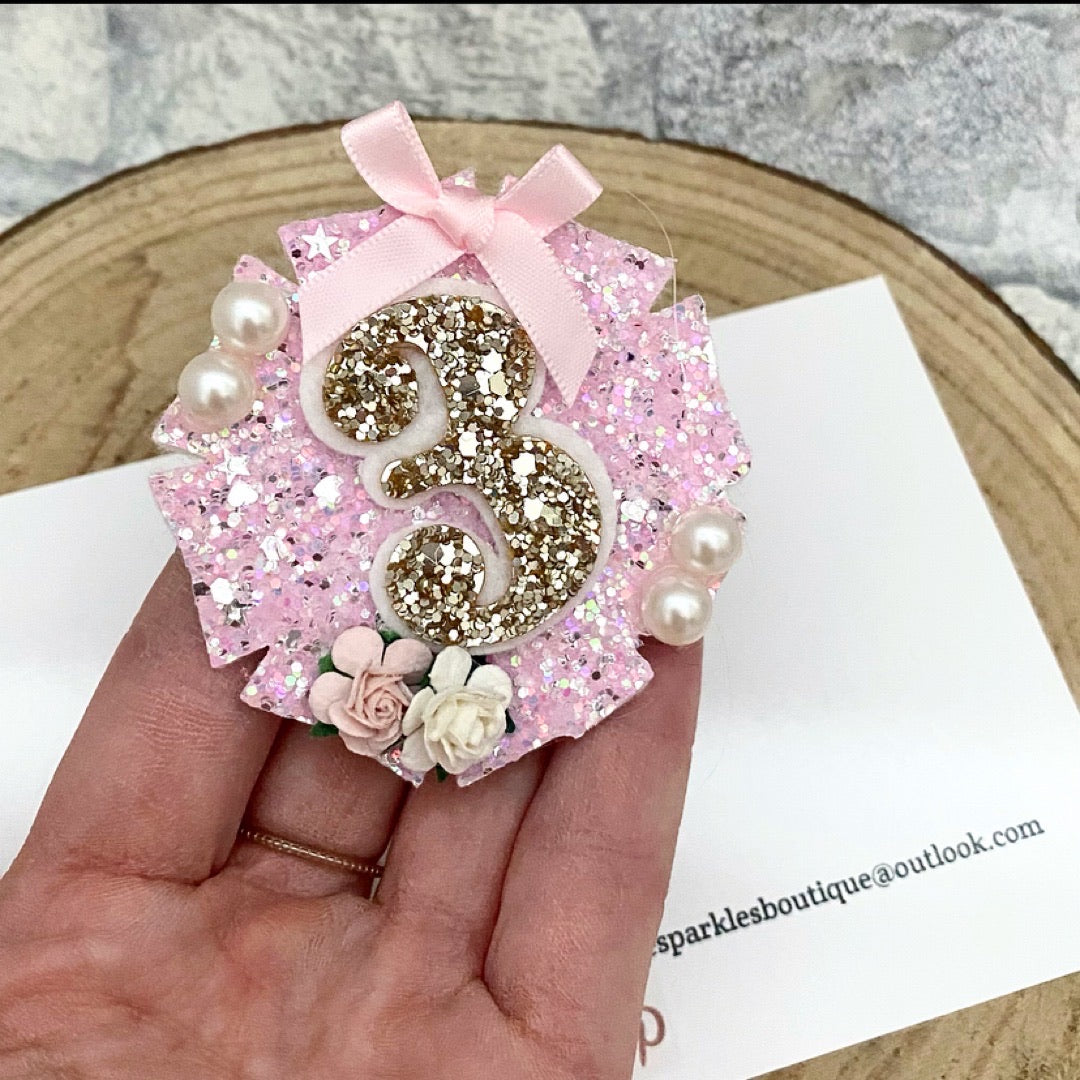 Pink Birthday Badge