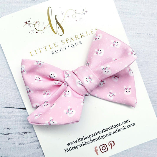 Bunny Fabric Tie Bow