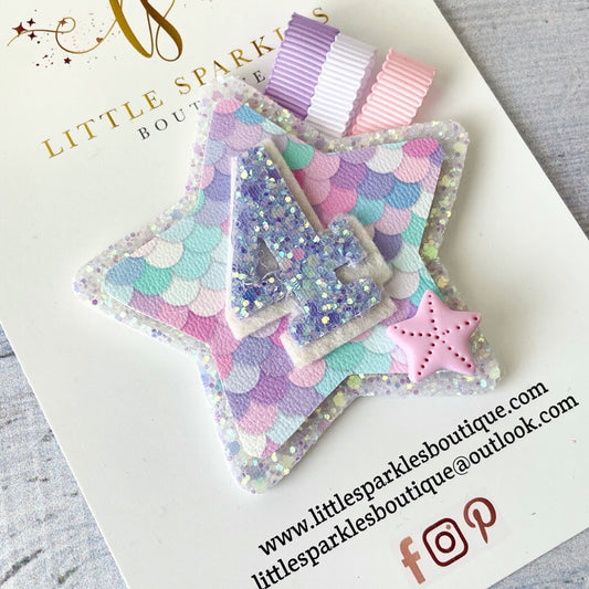 Mermaid Birthday Badge
