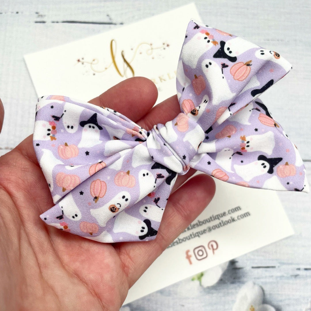 Ghost Fabric Tie Bow