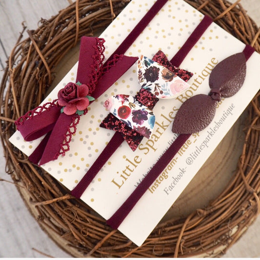 Plum Floral Set