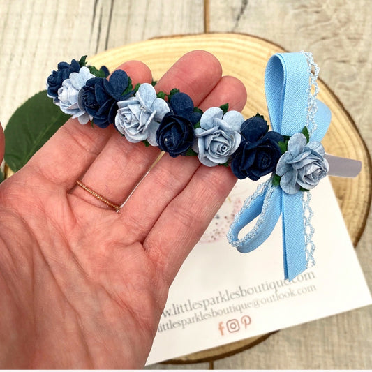 Navy And Baby Blue Aliceband