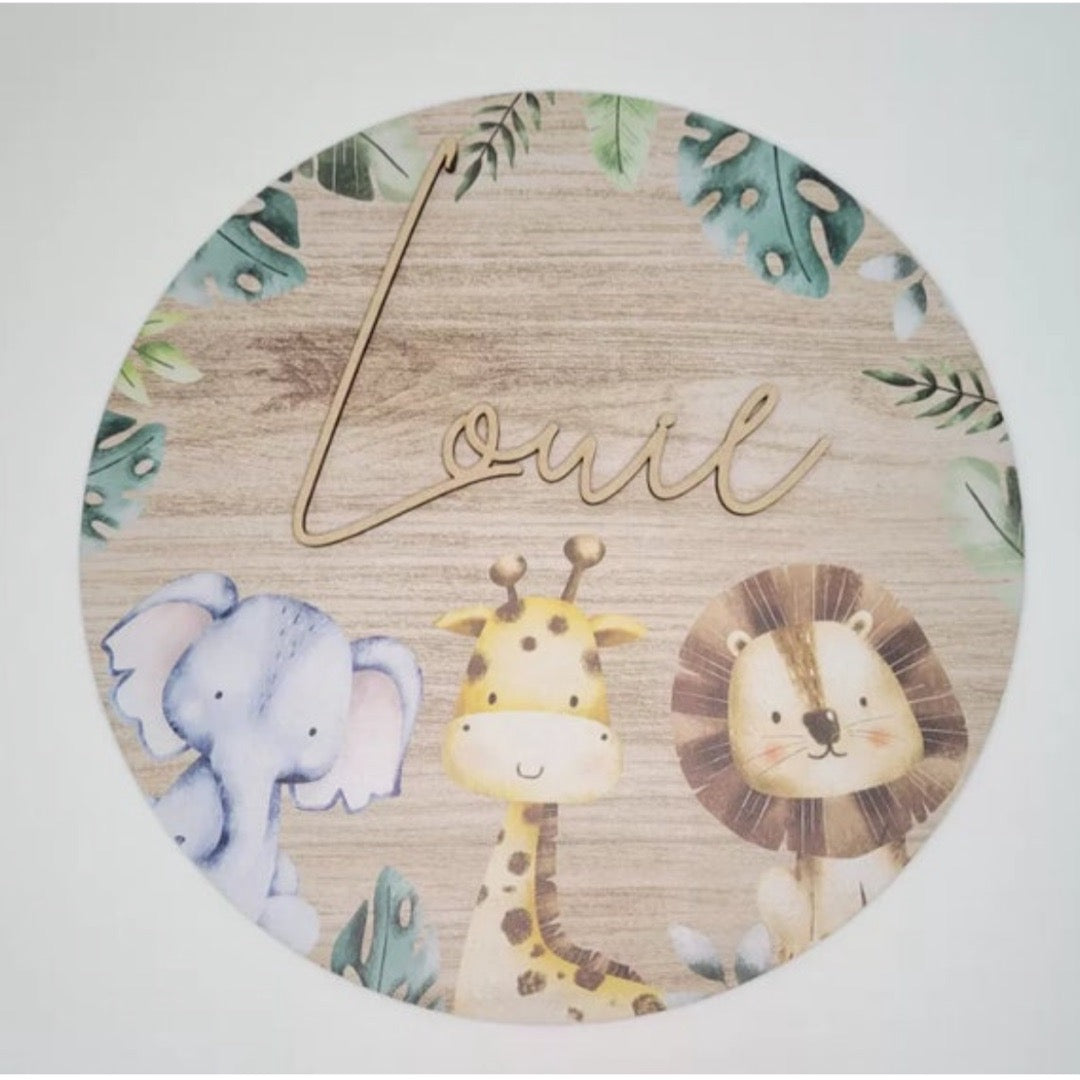 Safari Bedroom Door Plaque