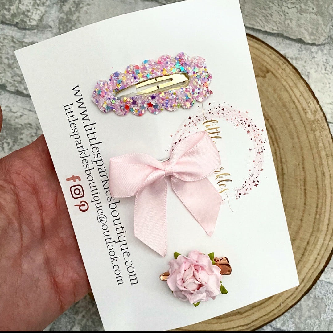 Pink Spring Mini Clip Set