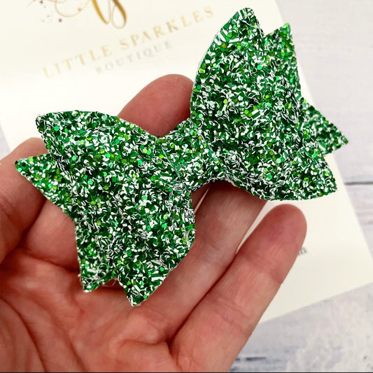 Green and White Glitz