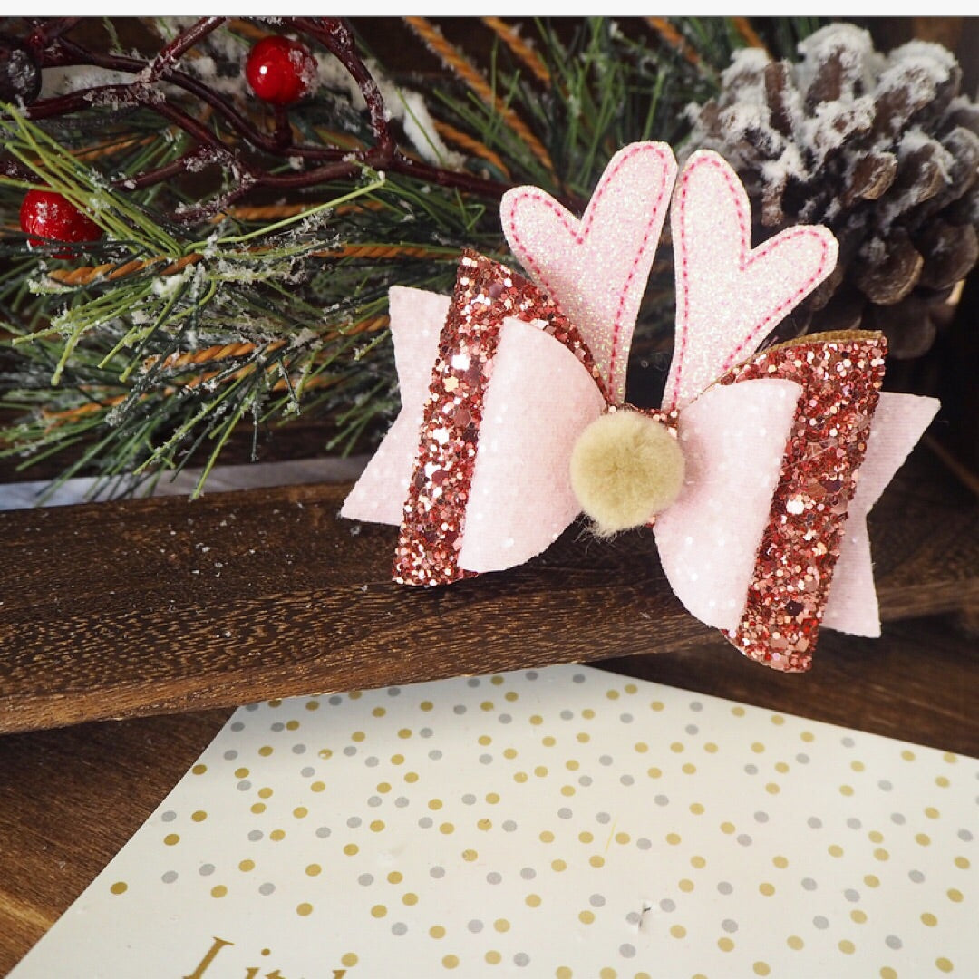 Pink And Rose Gold Raindeer Ears