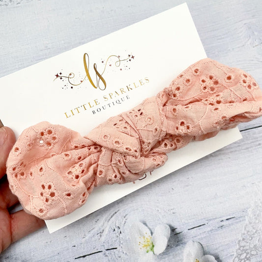 Broderie Pink Headwrap