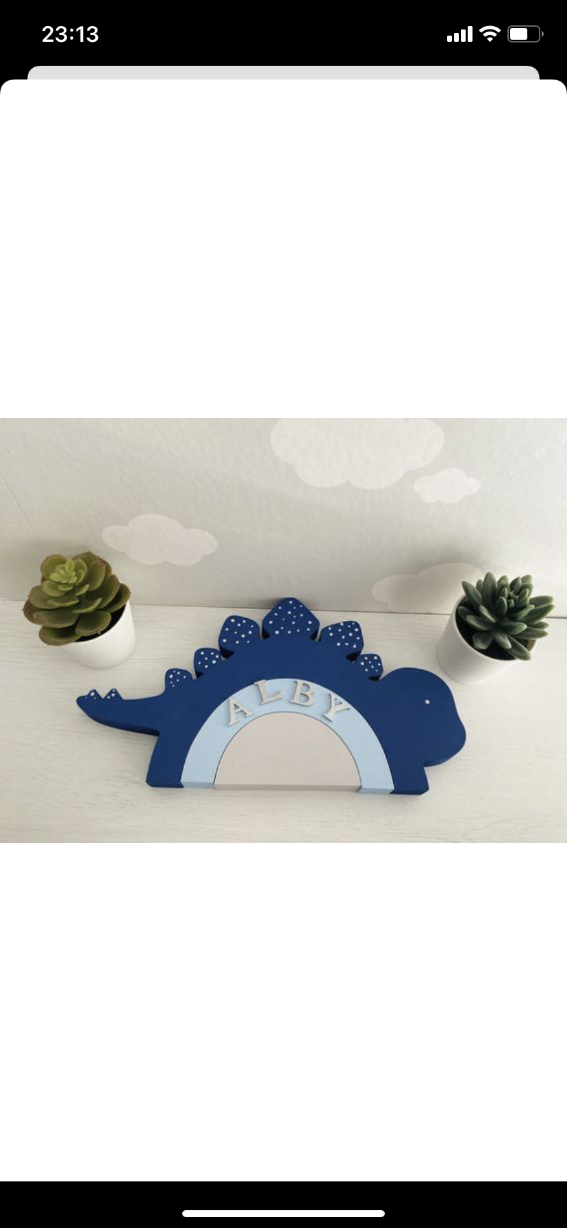 Boys stacking dinosaur decor personalised custom