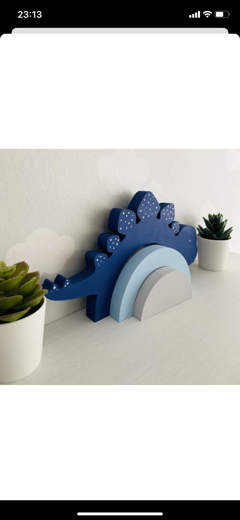 Boys stacking dinosaur decor personalised custom