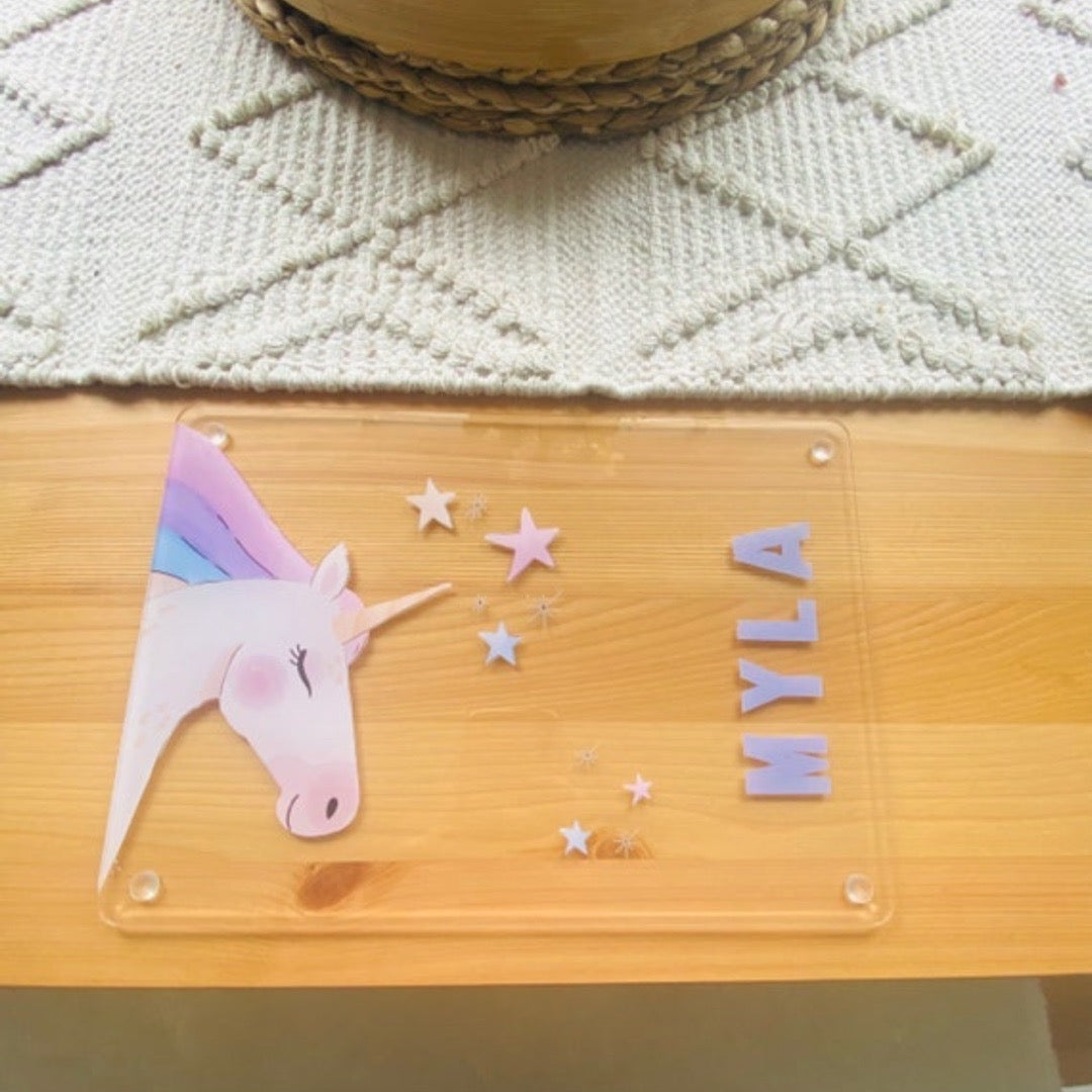 Unicorn Personalised Table Mat