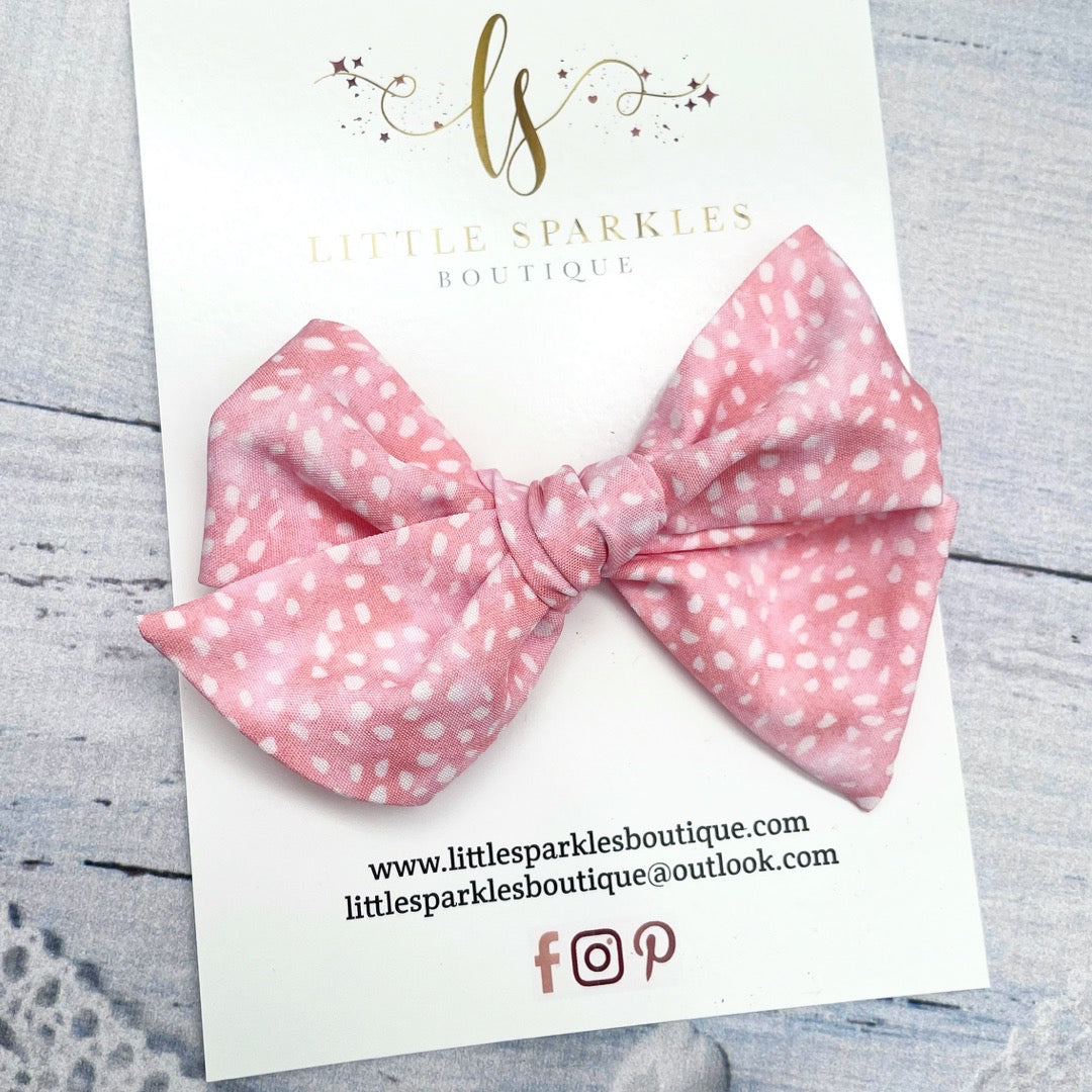 Spotty Fabric Tie Bow