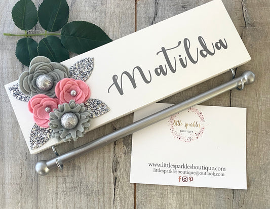 Personalised Bow Holder Silver