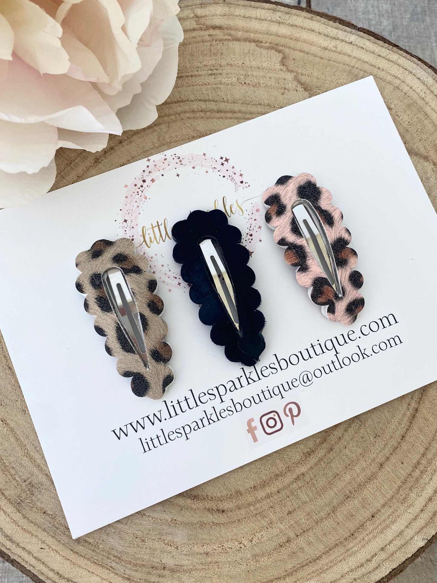 Leopard Snap Clip Set