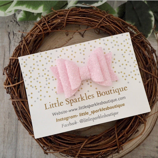 Pink Glitter Bow