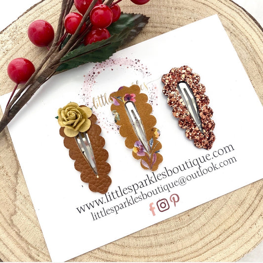 Copper Floral Set