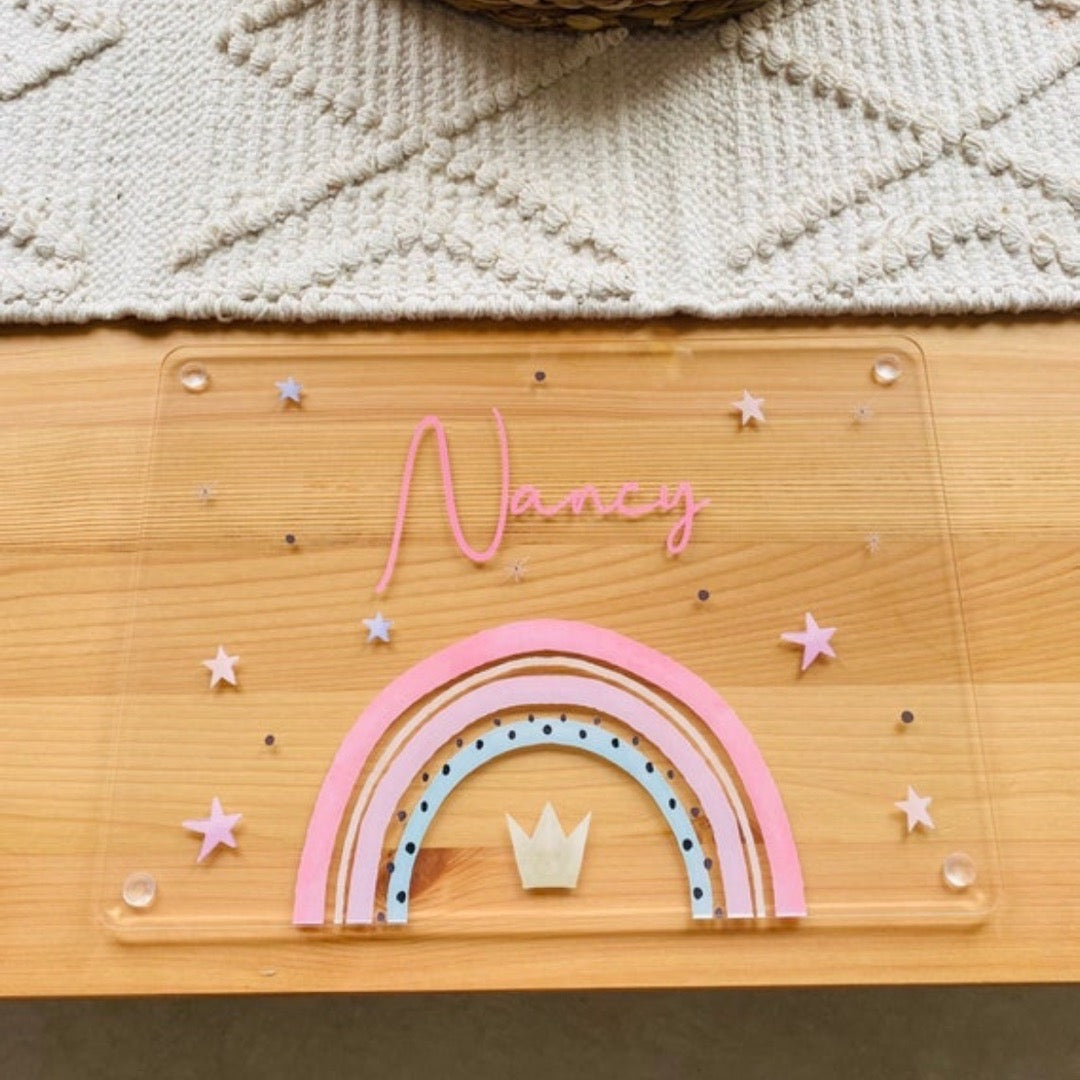 Rainbow Personalised Table Mat