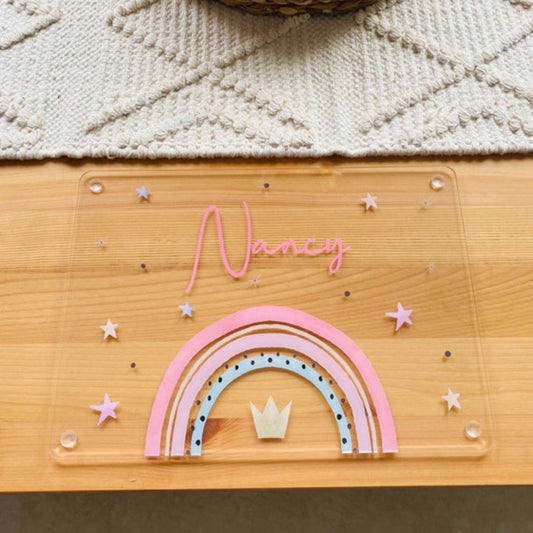 Rainbow Personalised Table Mat