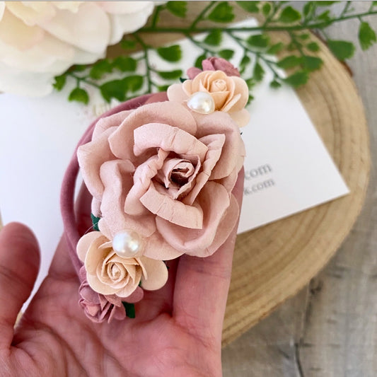 Nude Dusk Flower Headband
